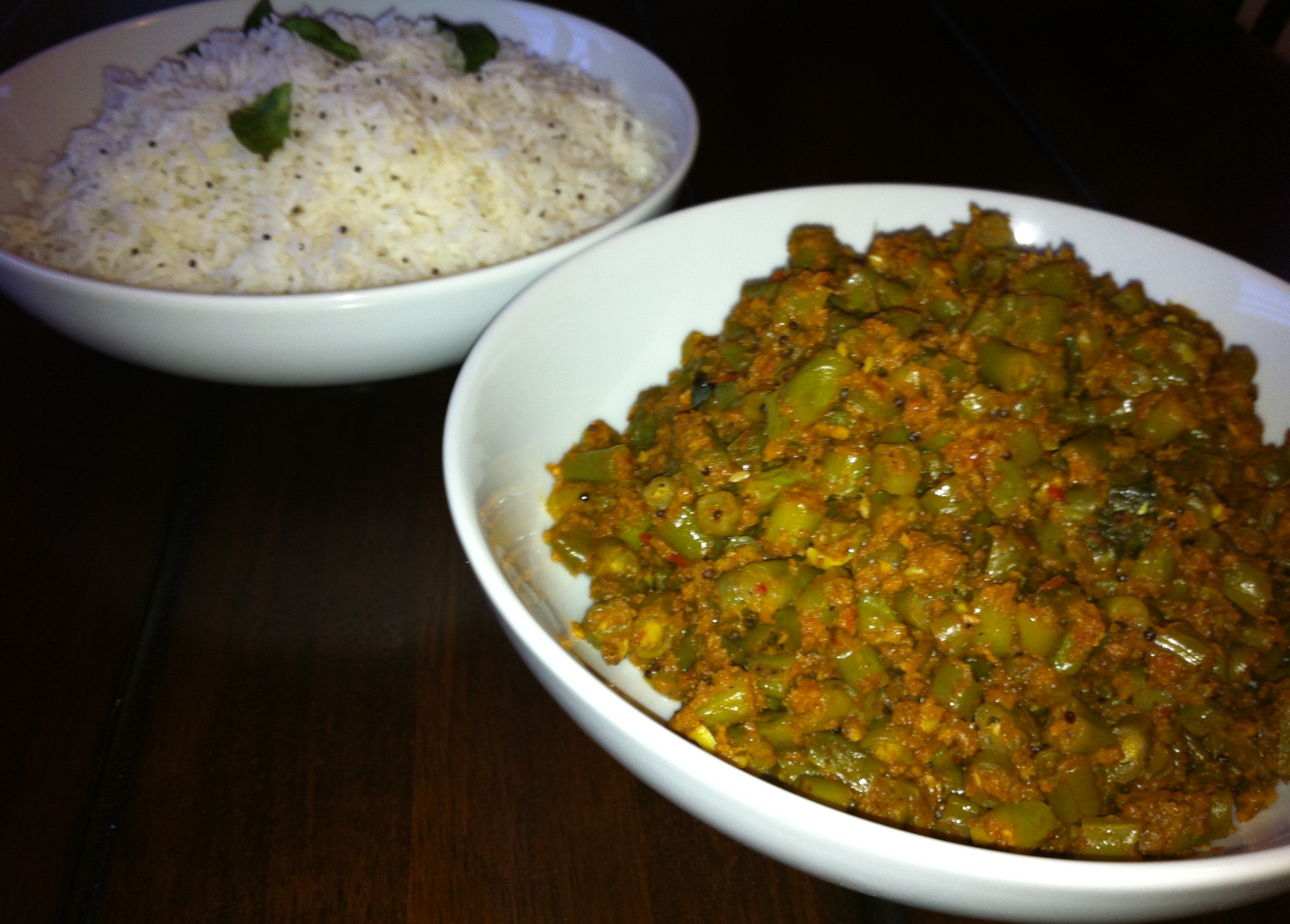 South Indian Green Beans & Mustard Seed Rice