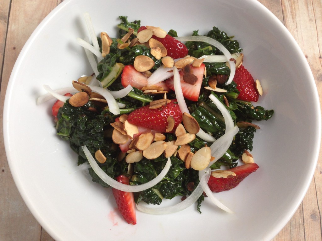 Yummy Strawberry & Kale Salad w/ Sesame Balsamic Dressing! Mayabugs's